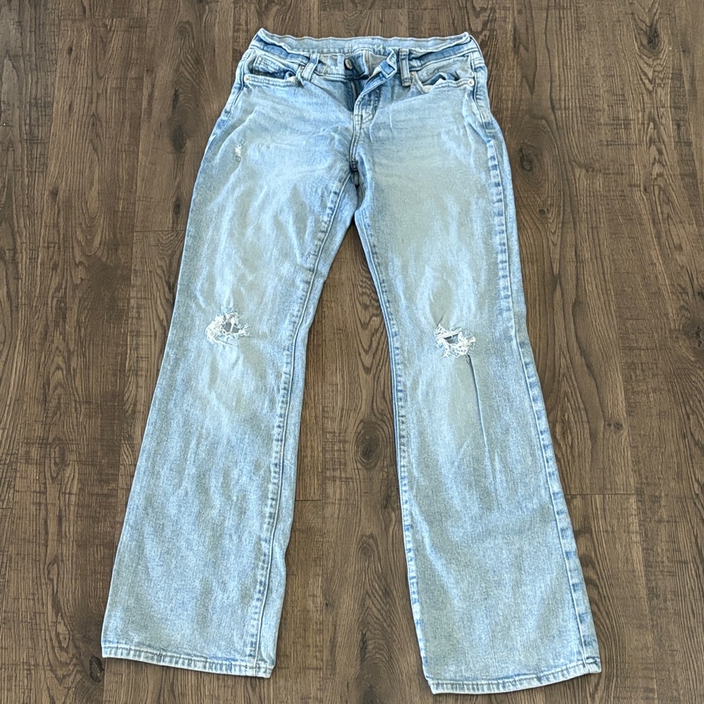 Light Blue Distressed Women Jeans